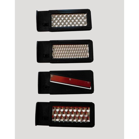 Mandoline Vegetable Grater Slicer 4 Interchangeable Blades Black Plastic Frame - Picture 3 of 4